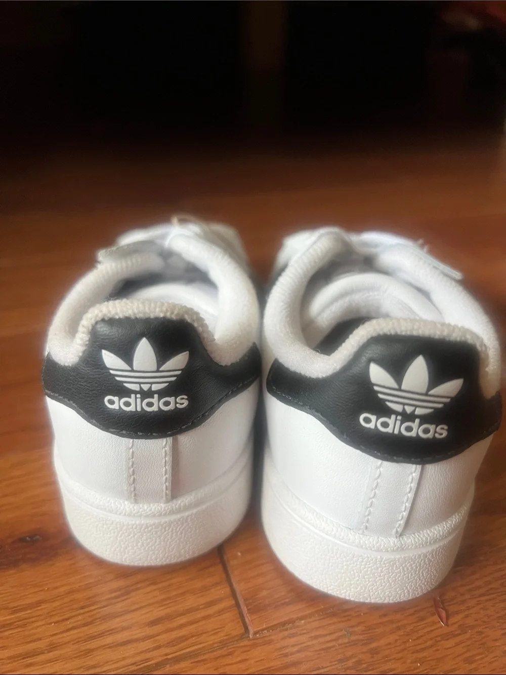adidas Kids White and Black Superstar Sneakers